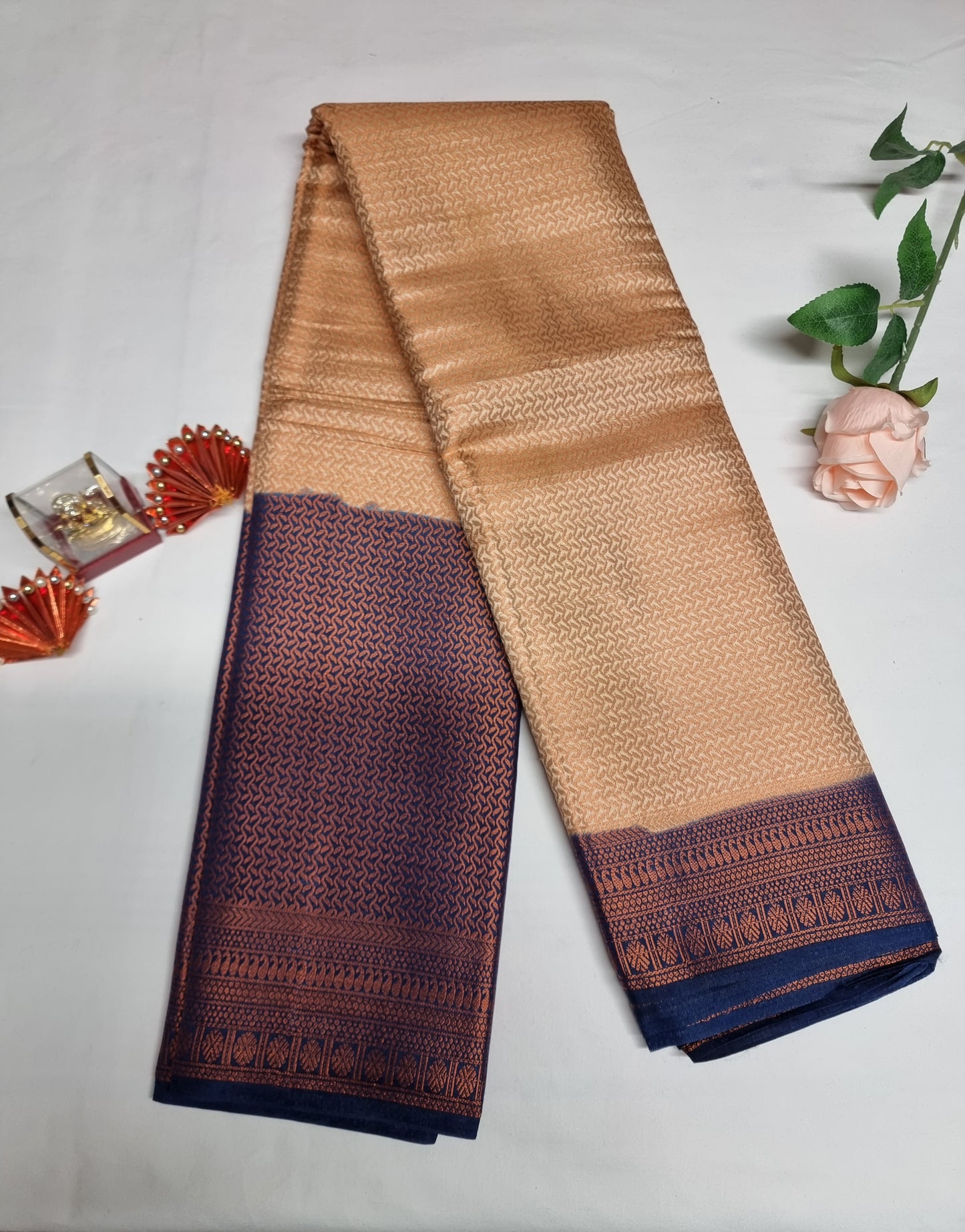 Soft Silk Sarees with Copper Work