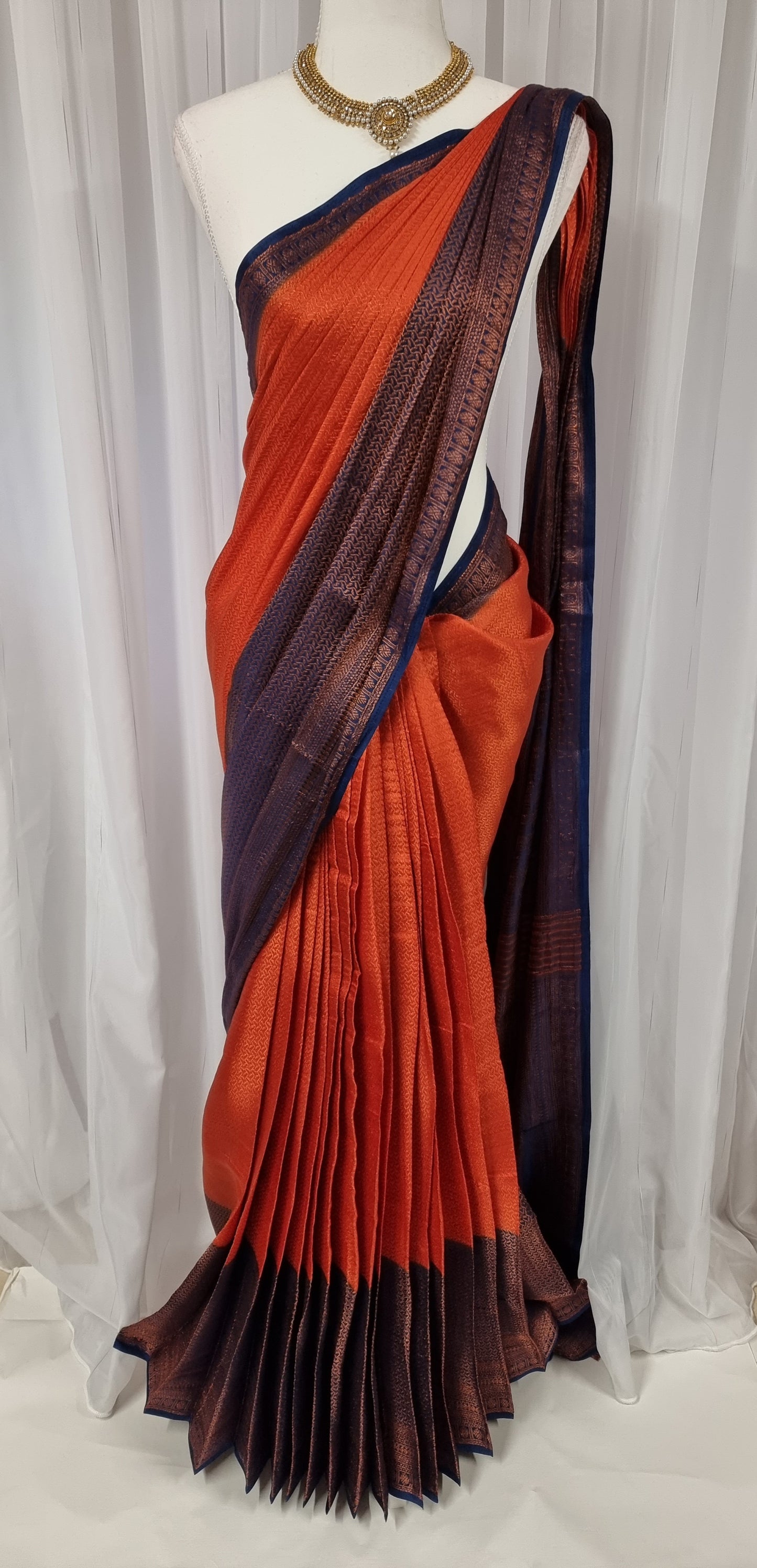 Soft Silk Sarees with Copper Work