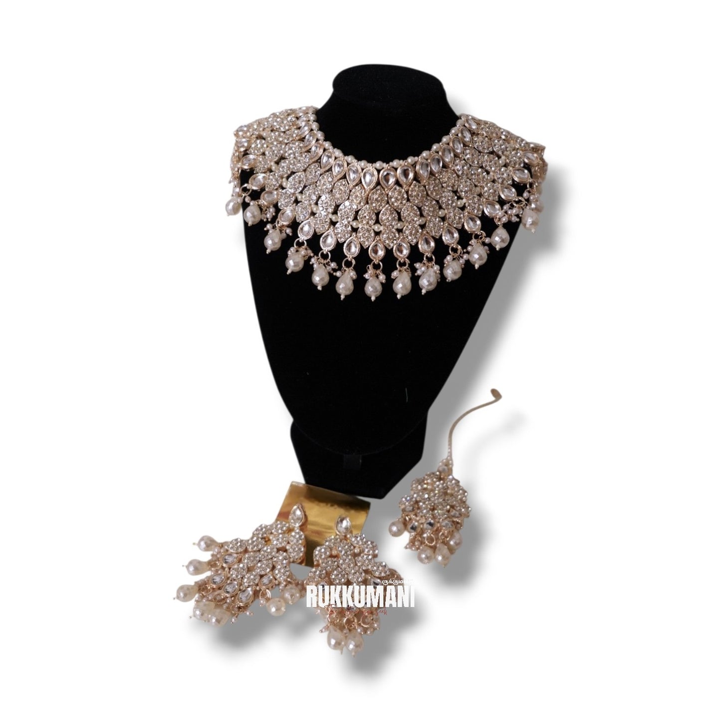 Royal Pearl Sparkle Necklace Set