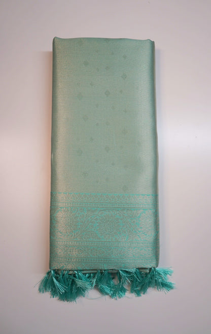 Bridesmaids Saree Pastel Mint Green