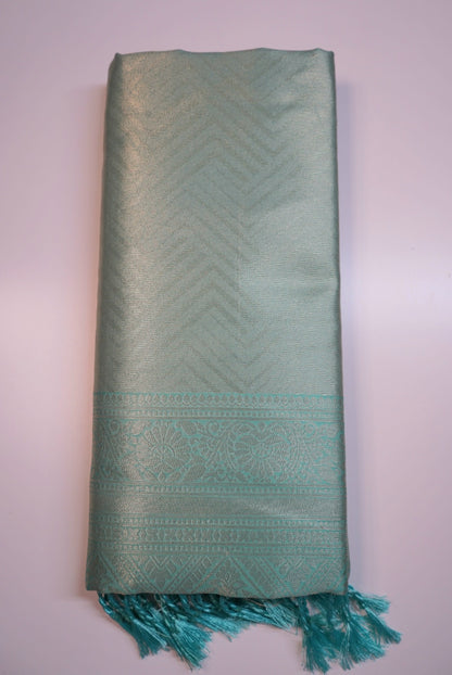 Bridesmaids Saree Pastel Mint Green