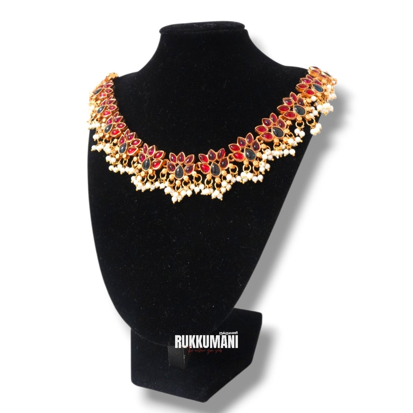 Thamarai Ruby Pearl Necklace